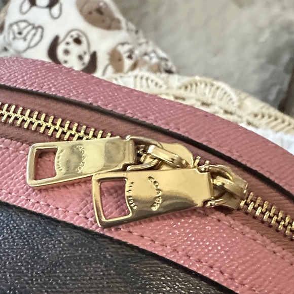 Coach Signature Brown and Pink Backpack - Picture 10 of 12